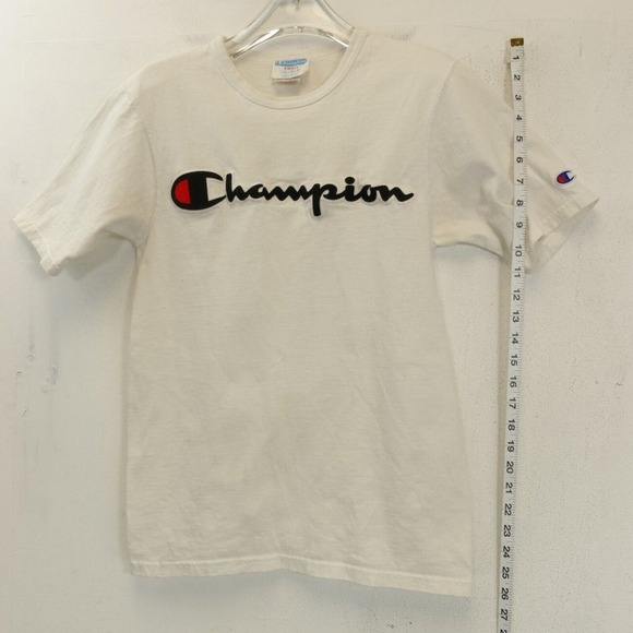 VINTAGE Champion T Shirt XS Logo Spell Out Graphic Tee 90s Plain‎ Basic Classic - Picture 5 of 11